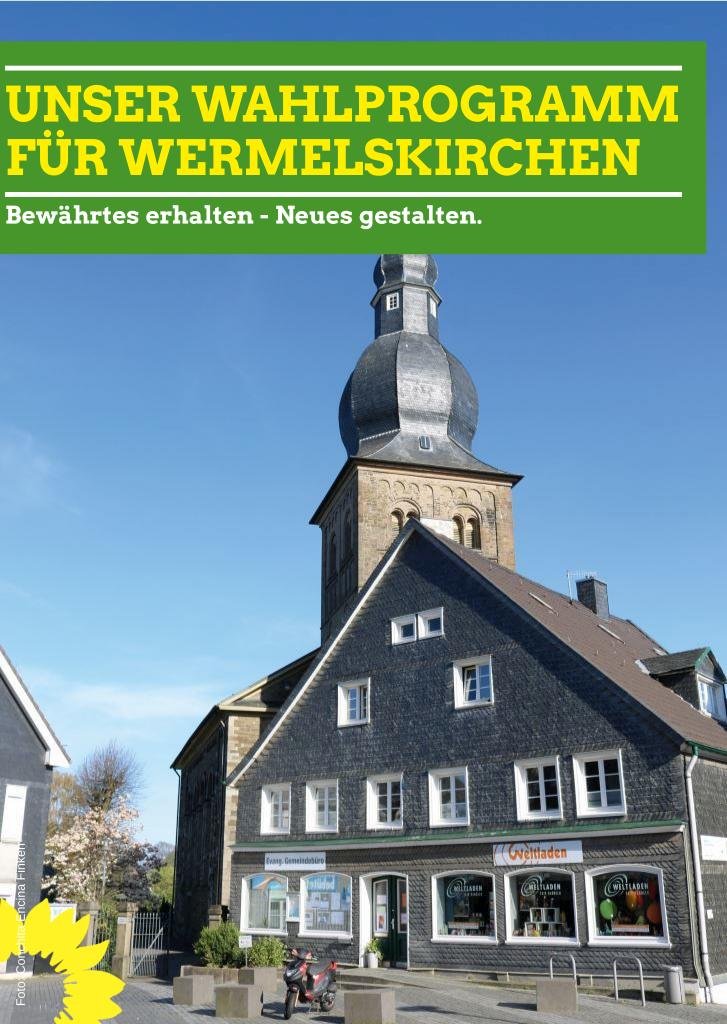 Wahlprogramm Grüne Wermelskirchen