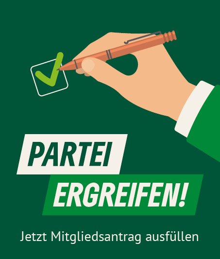 Partei ergreifen. Jetzt Mitgliedsantrag ausfüllen